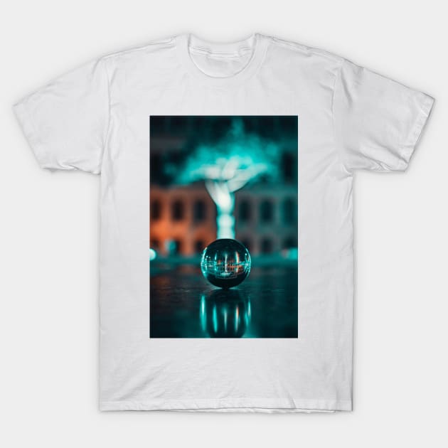 Neon-Lit Crystal Ball T-Shirt by aestheticand